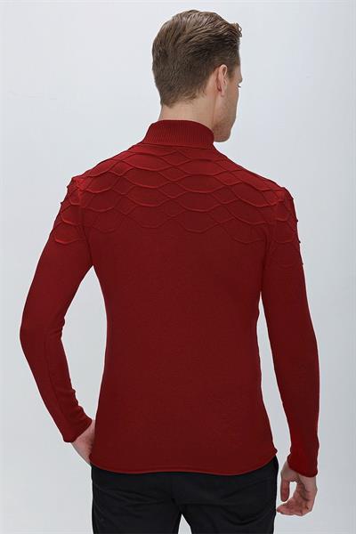 TR 851 Slim Fit Kırmızı Klasik Triko