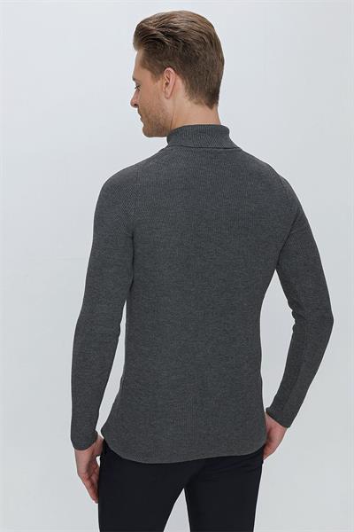 TR 852 Slim Fit Antrasit Klasik Triko