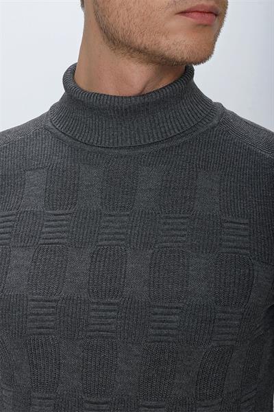 TR 852 Slim Fit Antrasit Klasik Triko