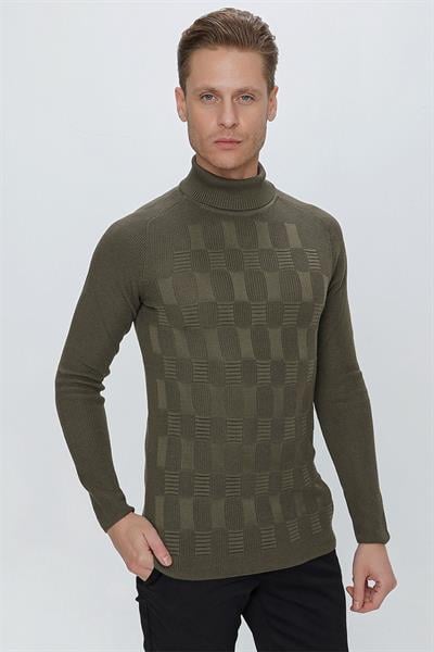 TR 852 Slim Fit Haki Klasik Triko