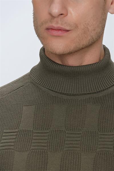 TR 852 Slim Fit Haki Klasik Triko