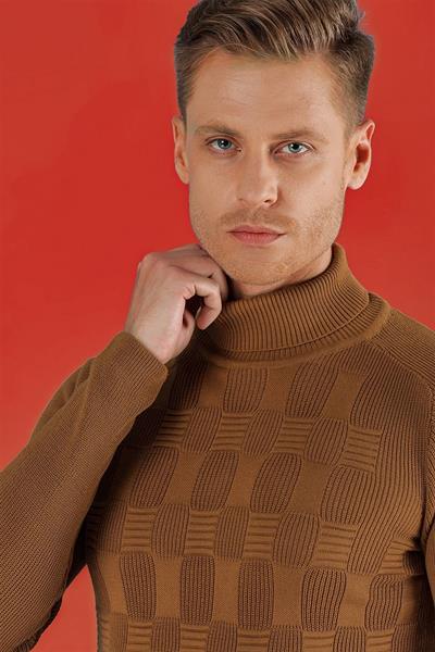 TR 852 Slim Fit Taba Klasik Triko