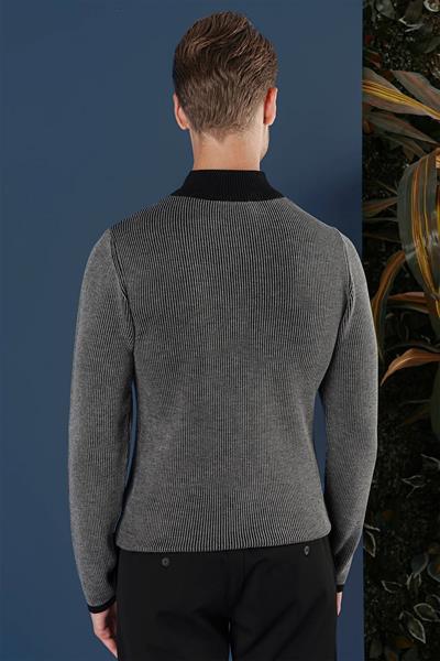 TR 859 Slim Fit Siyah Klasik Triko