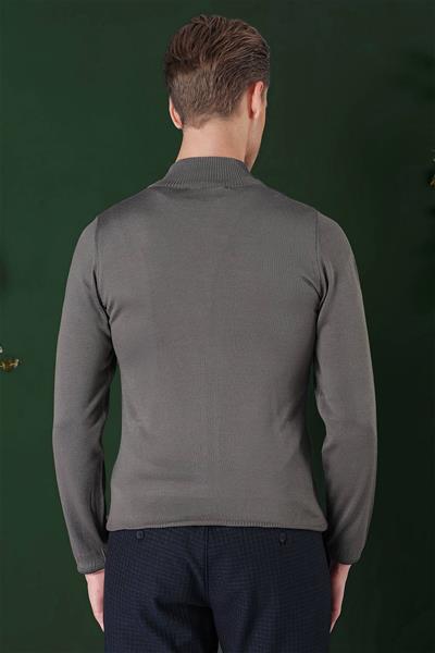 TR 860 Slim Fit Füme Klasik Triko