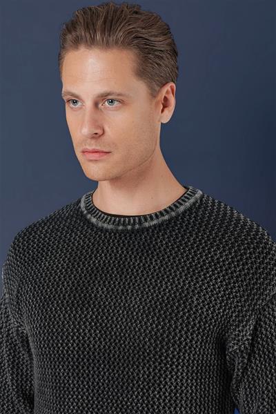 TR 862 Slim Fit Siyah Klasik Triko
