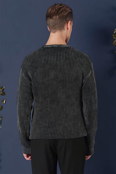 TR 862 Slim Fit Siyah Klasik Triko