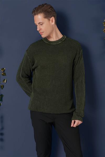 TR 862 Slim Fit Yeşil Klasik Triko