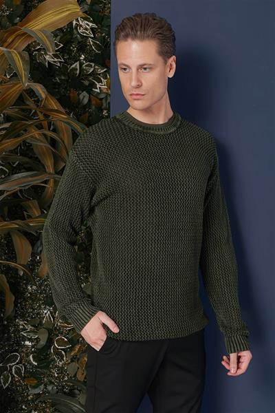 TR 862 Slim Fit Yeşil Klasik Triko