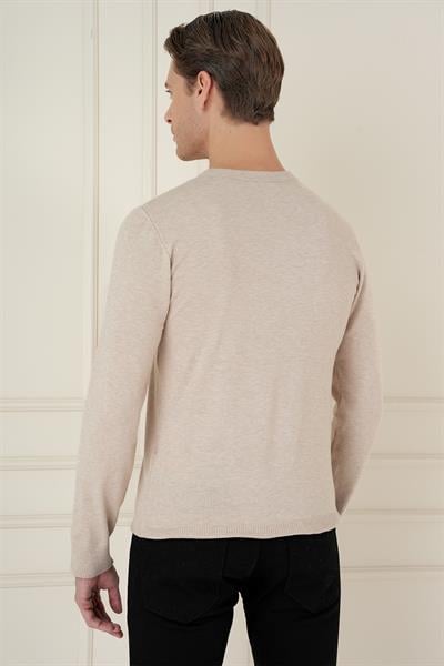 TR 875 Slim Fit Bej Klasik Triko
