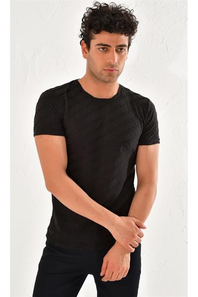 TS 761 Slim Fit Siyah Spor T-Shirt