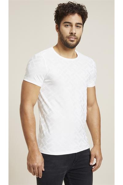 TS 769 Slim Fit Beyaz Spor T-Shirt