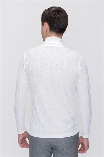 TS 775 Slim Fit Ekru Basic T-Shirt
