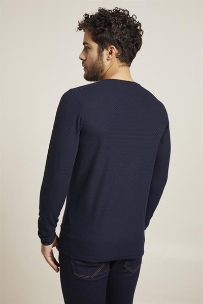 TS 779 Slim Fit Lacivert Basic T-Shirt