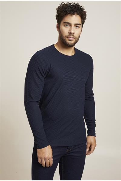 TS 779 Slim Fit Lacivert Basic T-Shirt