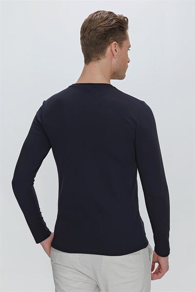 TS 841 Lacivert Spor T-Shirt