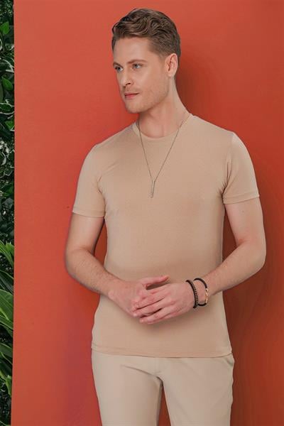 TS 846 Bej Spor T-Shirt