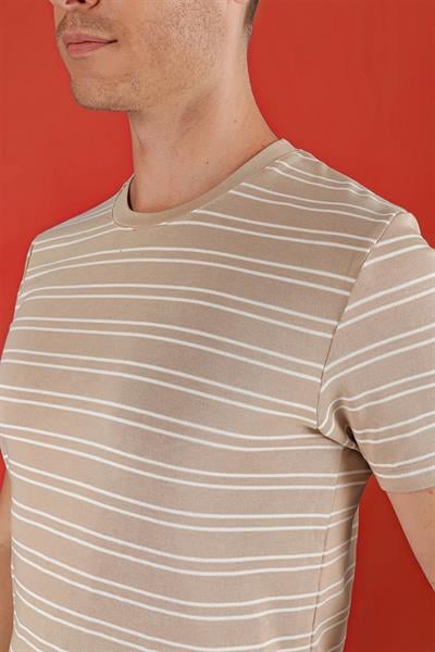 TS 851 Bej Spor T-Shirt