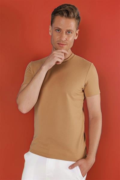 TS 852 Bej Spor T-Shirt