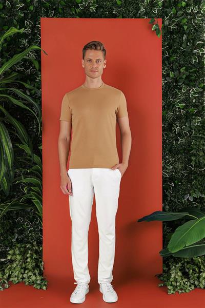 TS 852 Bej Spor T-Shirt
