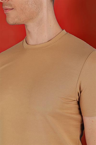 TS 852 Bej Spor T-Shirt