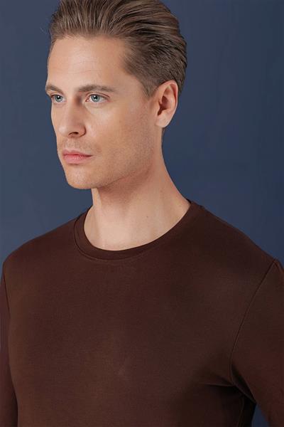 TS 870 Slim Fit Kahve Spor T-Shirt