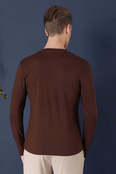 TS 870 Slim Fit Kahve Spor T-Shirt