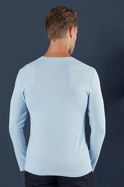 TS 870 Slim Fit Mavi Spor T-Shirt