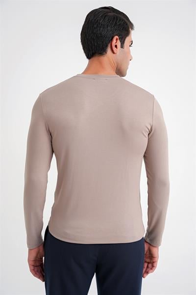 TS 870 T-SHIRT Slim VİZON CASUAL