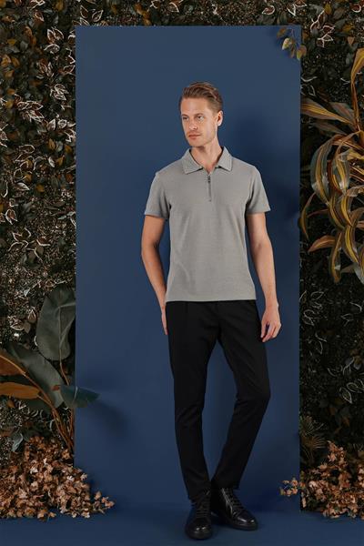TS 871 Slim Fit Gri Spor T-Shirt