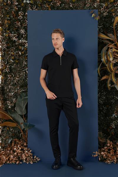TS 871 Slim Fit Siyah Spor T-Shirt