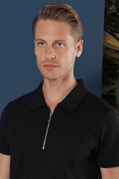 TS 871 Slim Fit Siyah Spor T-Shirt