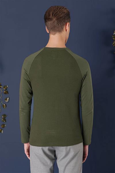 TS 872 Slim Fit Haki Spor T-Shirt