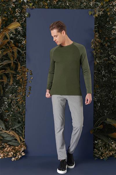 TS 872 Slim Fit Haki Spor T-Shirt