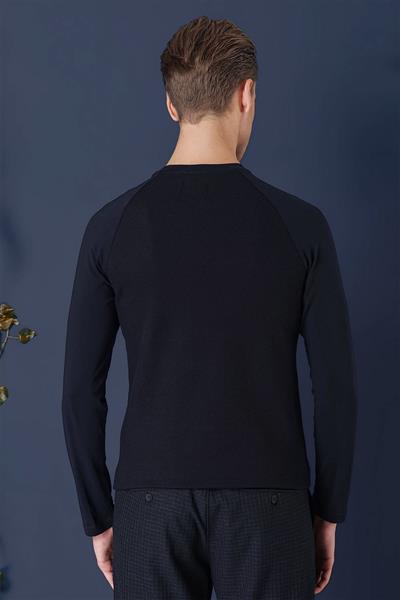 TS 872 Slim Fit Lacivert Spor T-Shirt