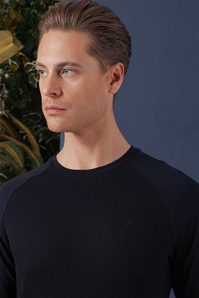 TS 872 Slim Fit Lacivert Spor T-Shirt