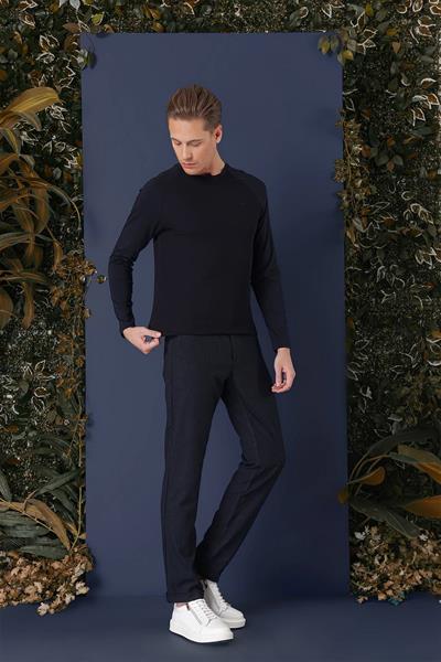 TS 872 Slim Fit Lacivert Spor T-Shirt