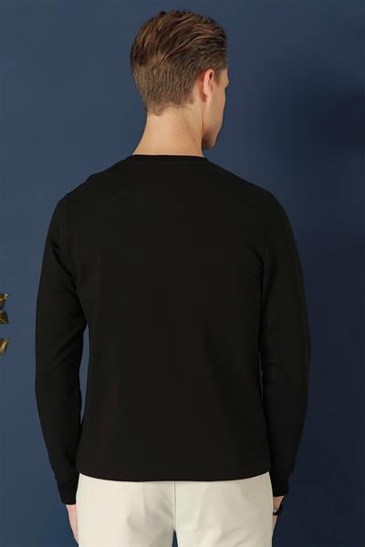 TS 873 Slim Fit Siyah Spor T-Shirt