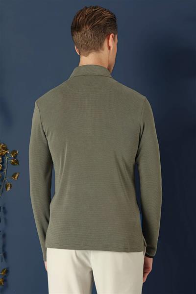 TS 875 Slim Fit Haki Spor T-Shirt