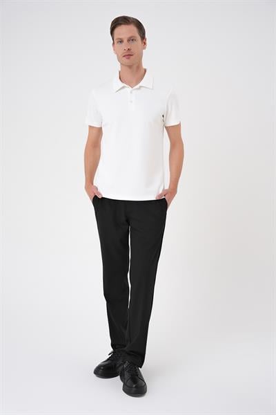 TS 886 Slim Fit Ekru Spor T-Shirt