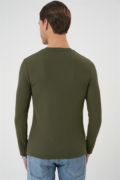 TS 887 Slim Fit Haki T-Shirt