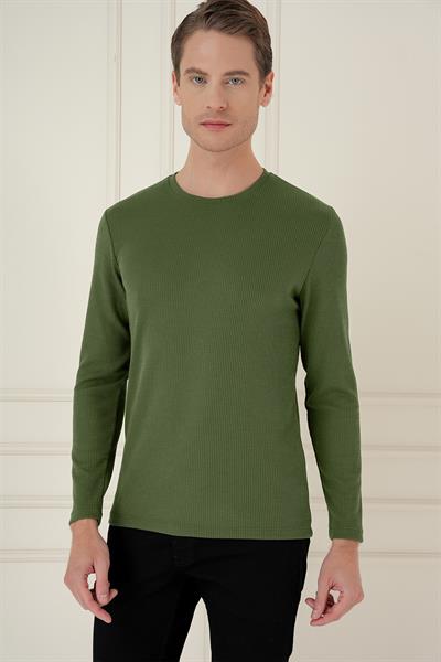 TS 887 Slim Fit Haki T-Shirt