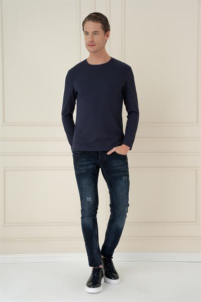 TS 887 Slim Fit Lacivert T-Shirt