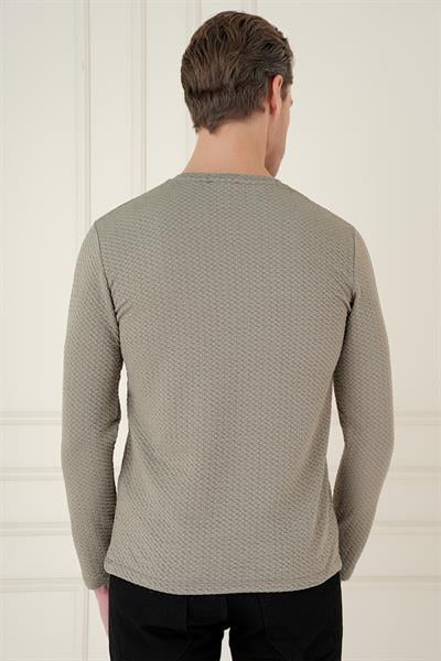 TS 889 Slim Fit Gri Spor T-Shirt