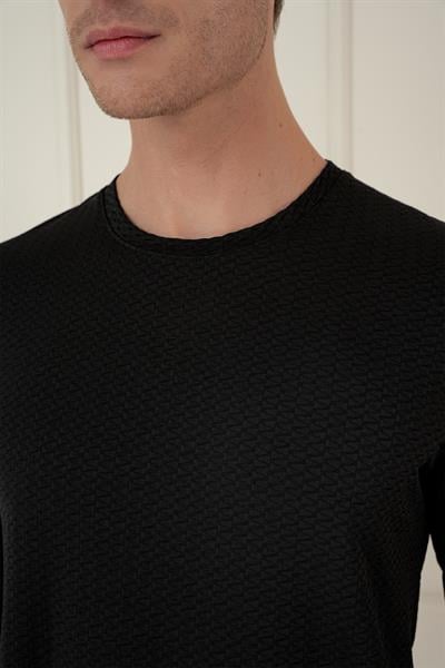 TS 889 Slim Fit Siyah Spor T-Shirt