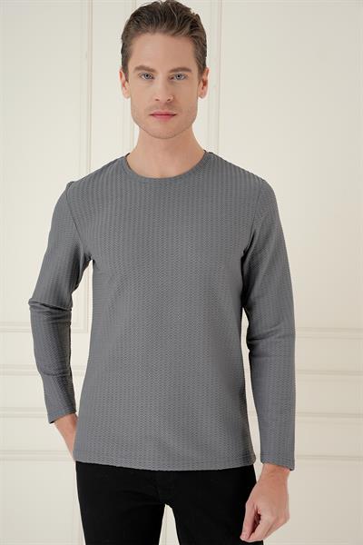 TS 891 Slim Fit Gri Spor T-Shirt