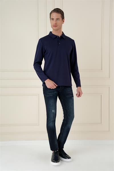 TS 893 Slim Fit Lacivert Spor T-Shirt