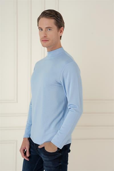 TS 894 Slim Fit Açık Mavi Spor T-Shirt