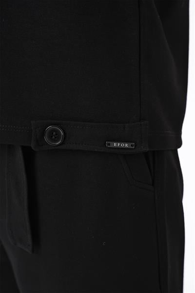 Ts 898 Comfort Fit Bisiklet Yaka Esnek Pamuk Kolsuz Spor Siyah Tişört