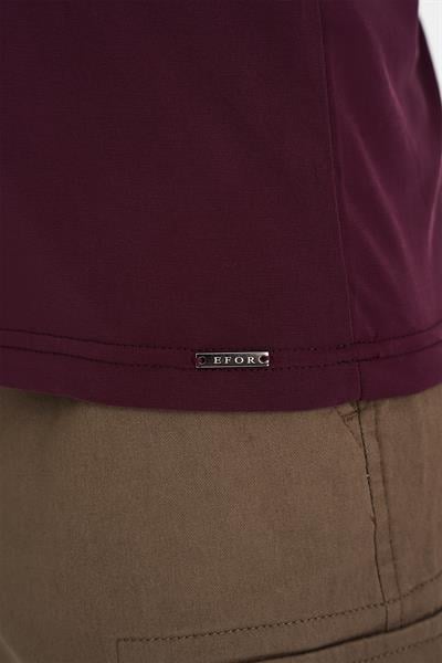 Ts 903 Comfort Fit Polo Yaka Modal Karışım Kısa Kol Casual Mürdüm Tişört