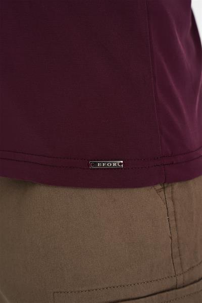 Ts 903 Comfort Fit Polo Yaka Modal Karışım Kısa Kol Casual Mürdüm Tişört